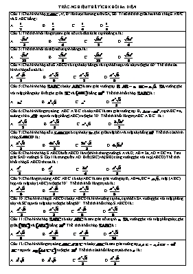 Toán học - Trắc nghiệm thể tích khối đa diện